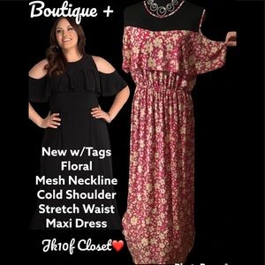 🌸NWT BOUTIQUE+ 3X FLORAL MAXI DRESS